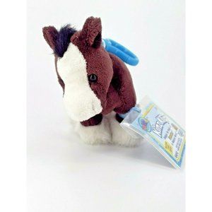 Webkinz Kinz KLIP CLYDESDALE WE000734 Sealed Code NEW Cute Great for Backpacks